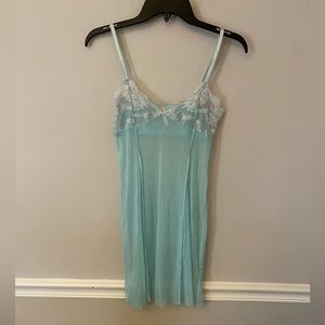 Sparkle & Fade urban outfitters light blue sheer see thru nightie lingerie. L
